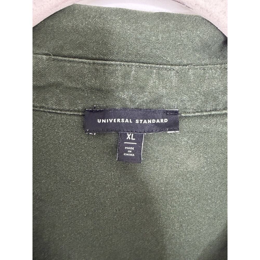 Universal Standard Kate Stretch Cotton Cargo Button Jumpsuit Green Size XL - Picture 3 of 8